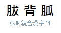 CJK 統合漢字 14